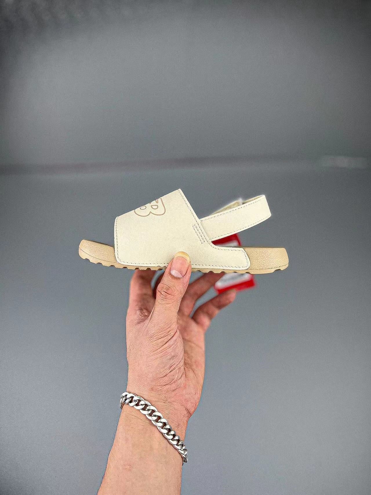 N large breasted sandals" light beige"