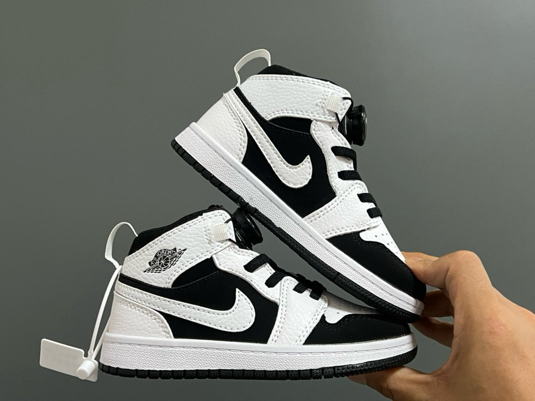 Joe 1 Zhongbang lock children's sports shoes" black, white"