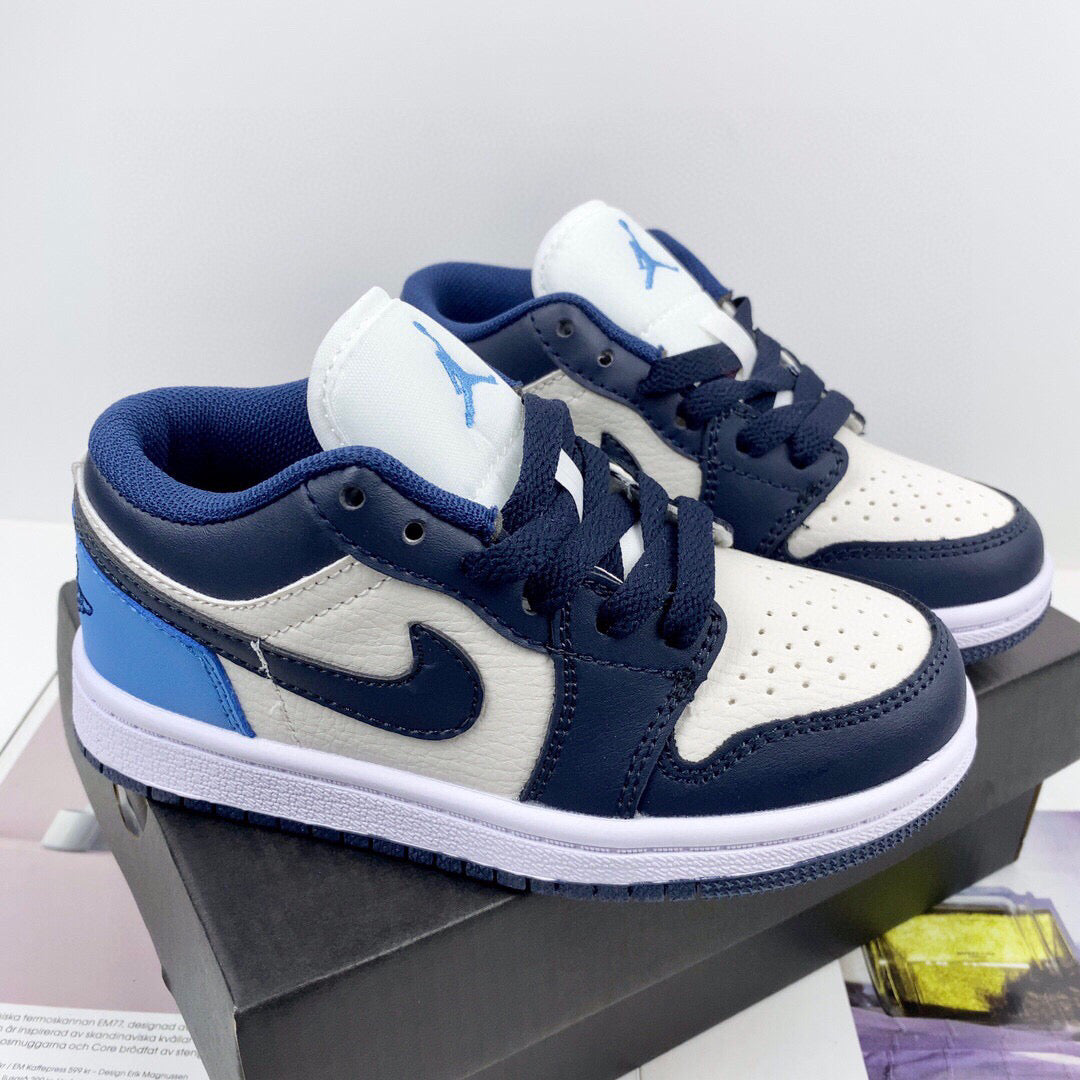 Joe 1 low-top children's shoes" Cream, Navy"