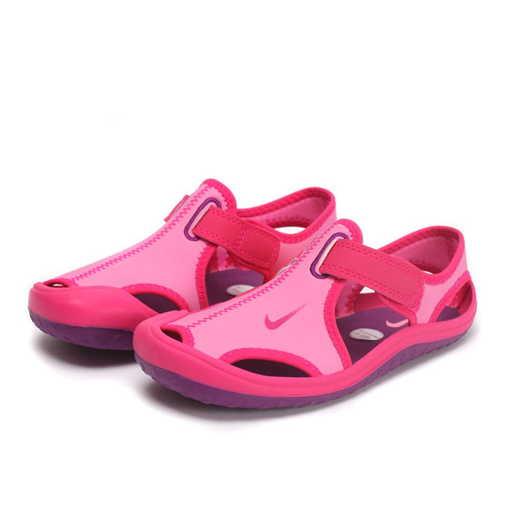 Nike children's closed toe sandals " pink"