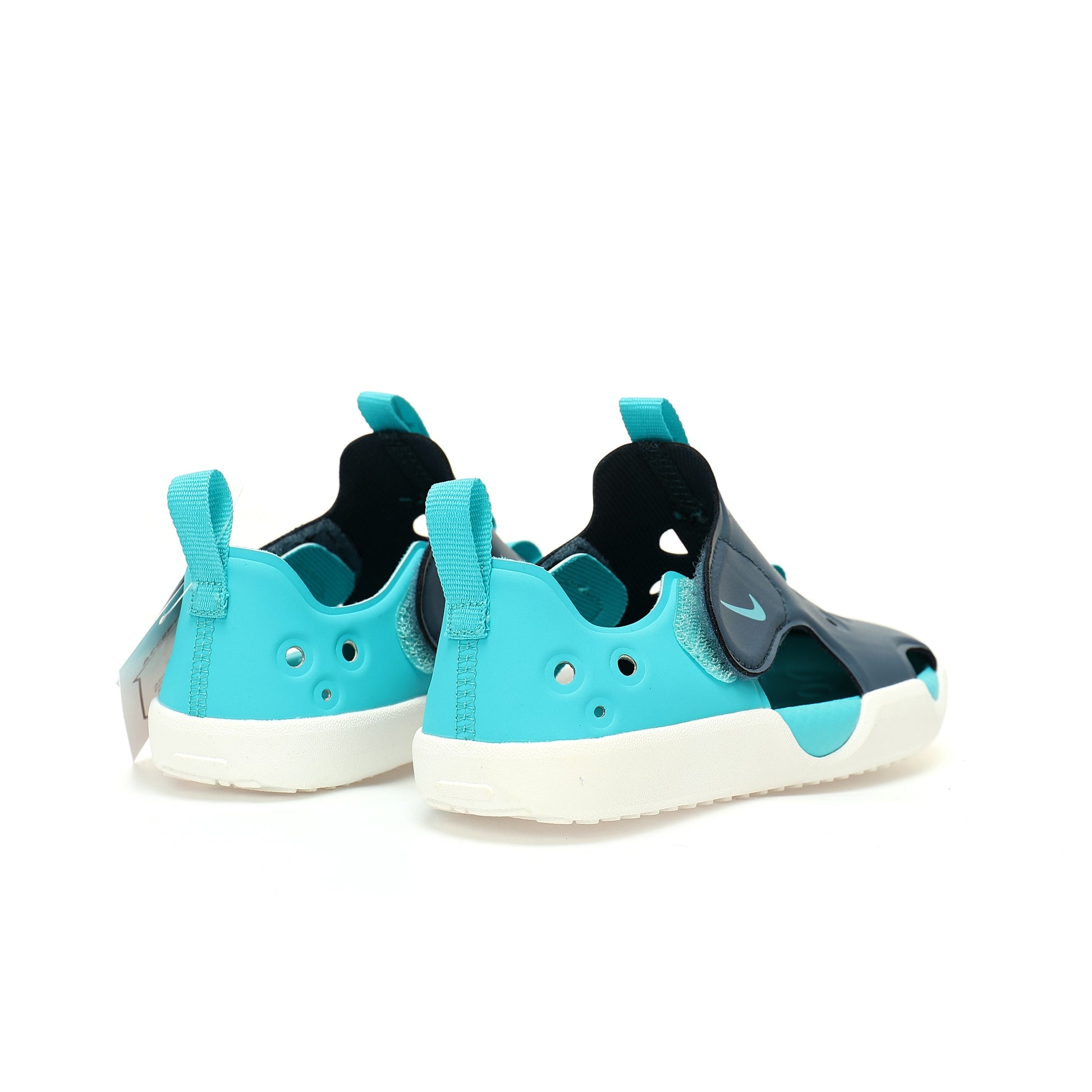 NK new SUNRAY PROTECT 4th generation children's beach hollow sandals" dark grey-blue"