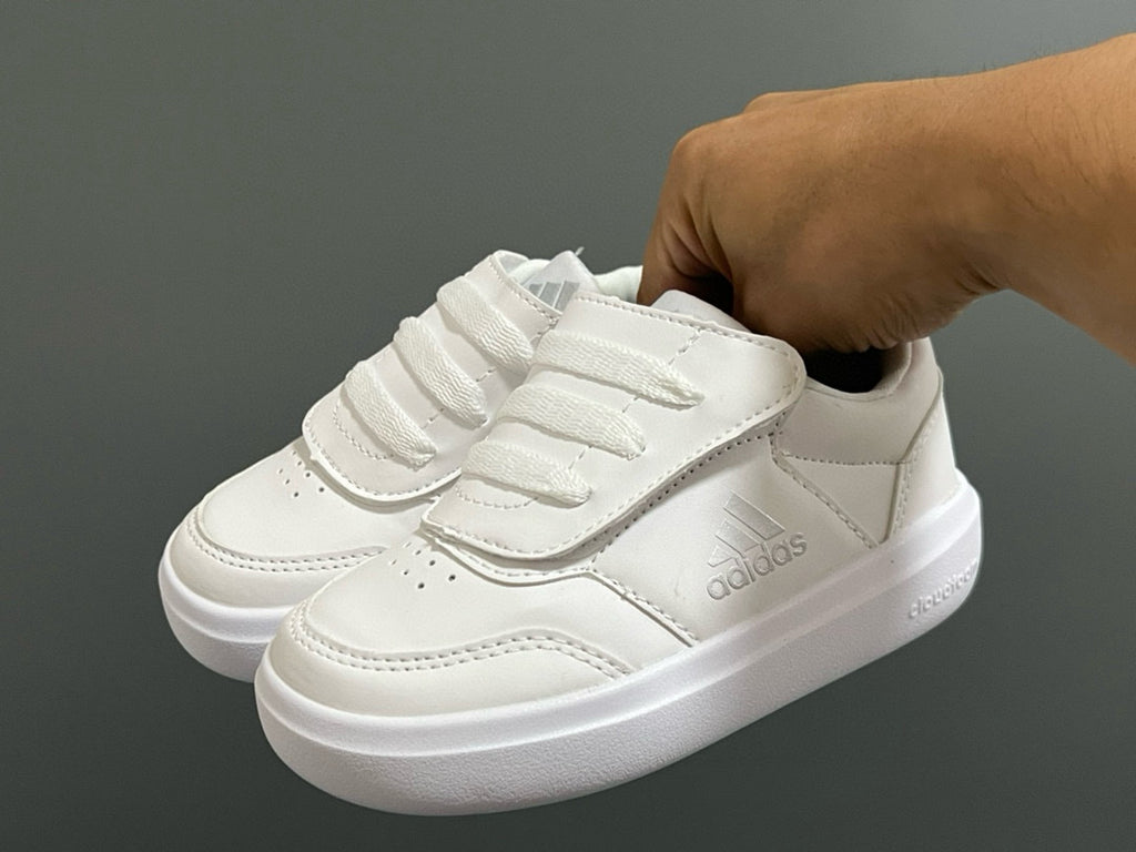 Adidas Little Dragon joint Velcro children's shoes" white"