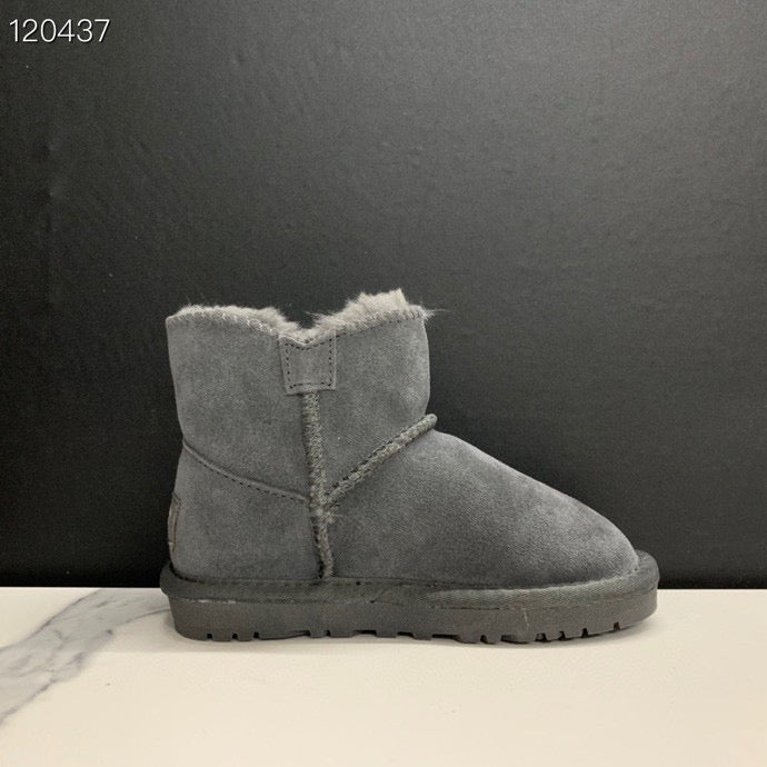 UGG mahogany buckle children's snow boots"  gray"