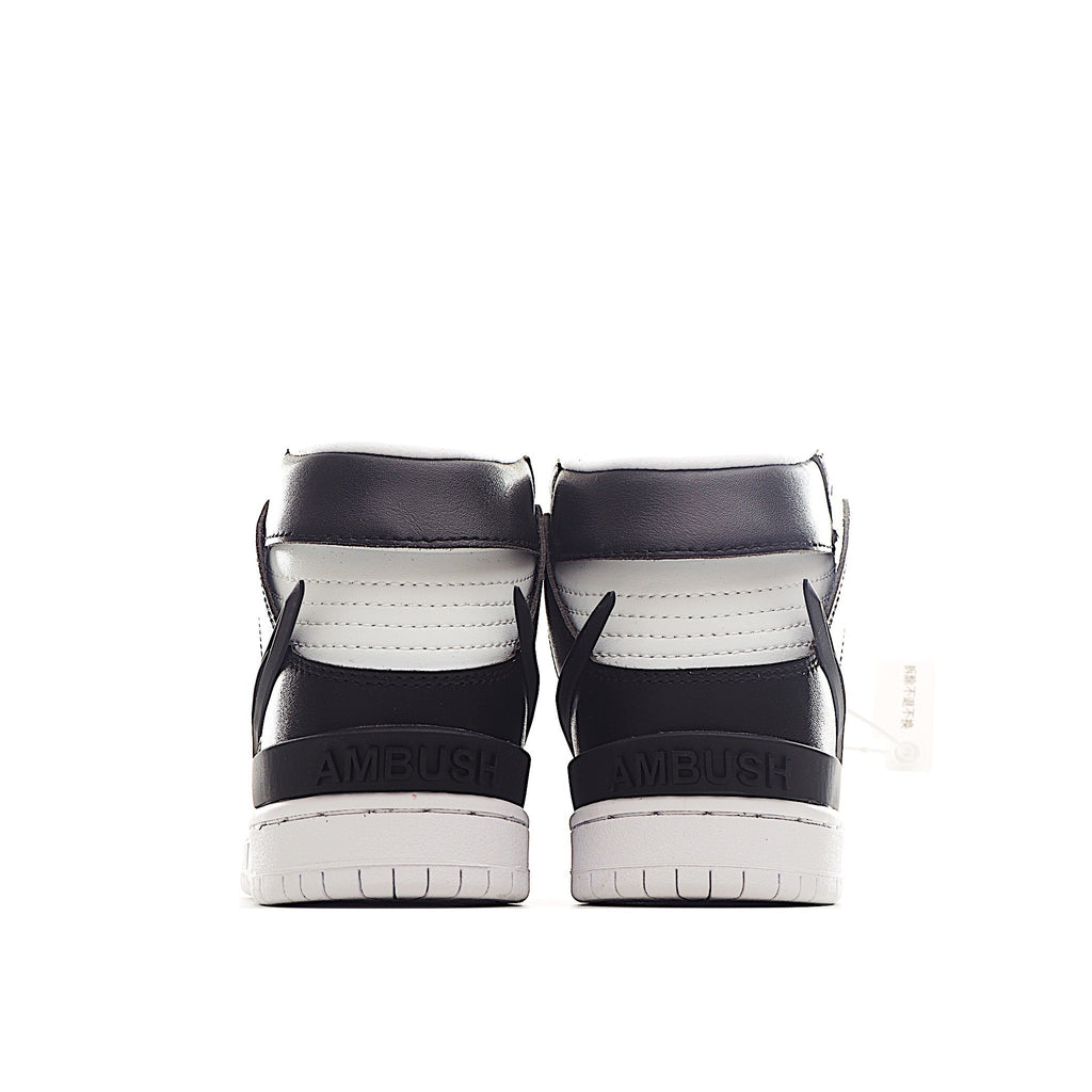 Nike Dunk High Top Swoosh " white, black"