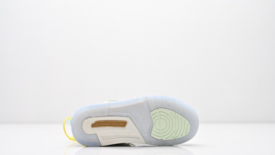 Jordan 312 children's shoes" light grey, off-white  & light , pastel mint green"