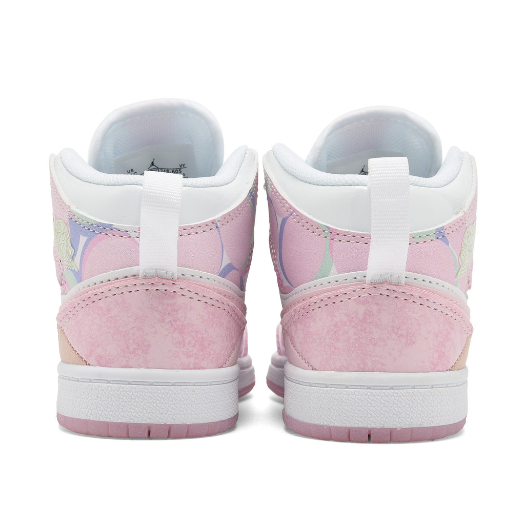 AJ-127" baby pink, brown"