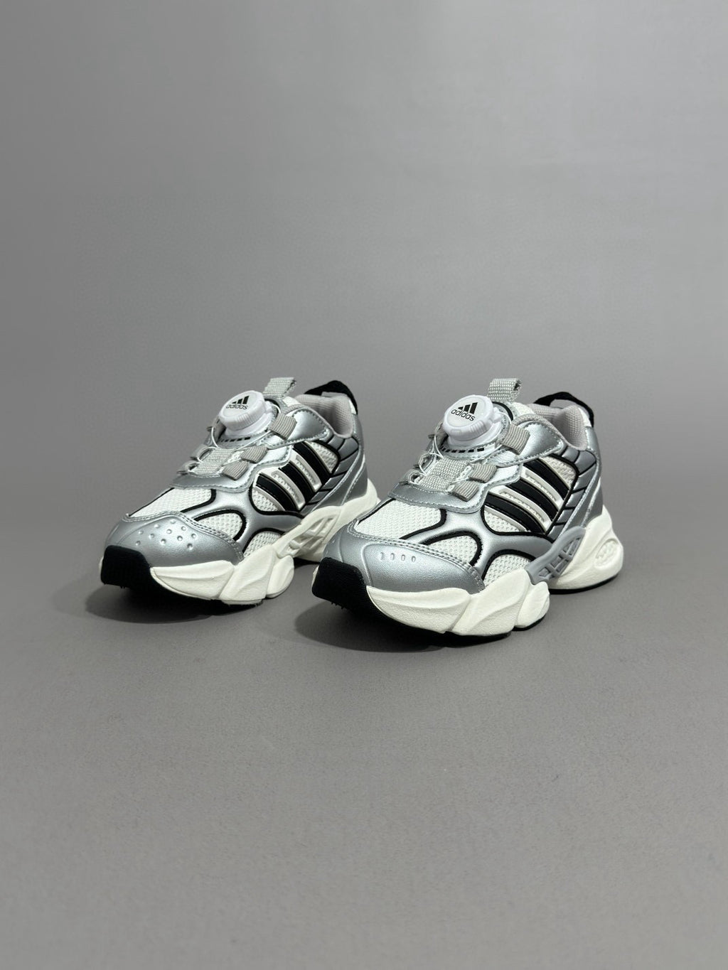 Adidas runner dad shoes" silver"