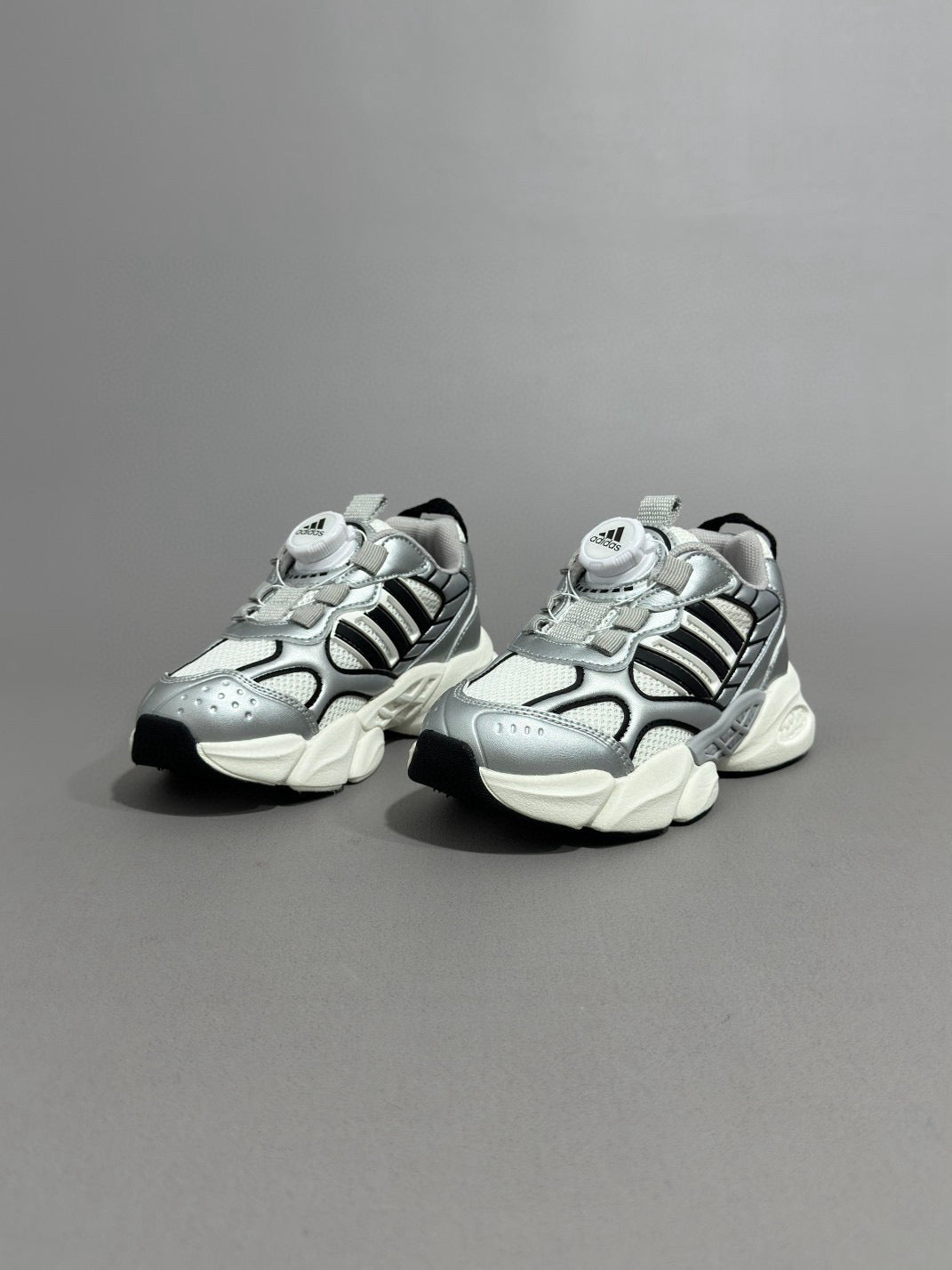 Adidas runner dad shoes" silver"