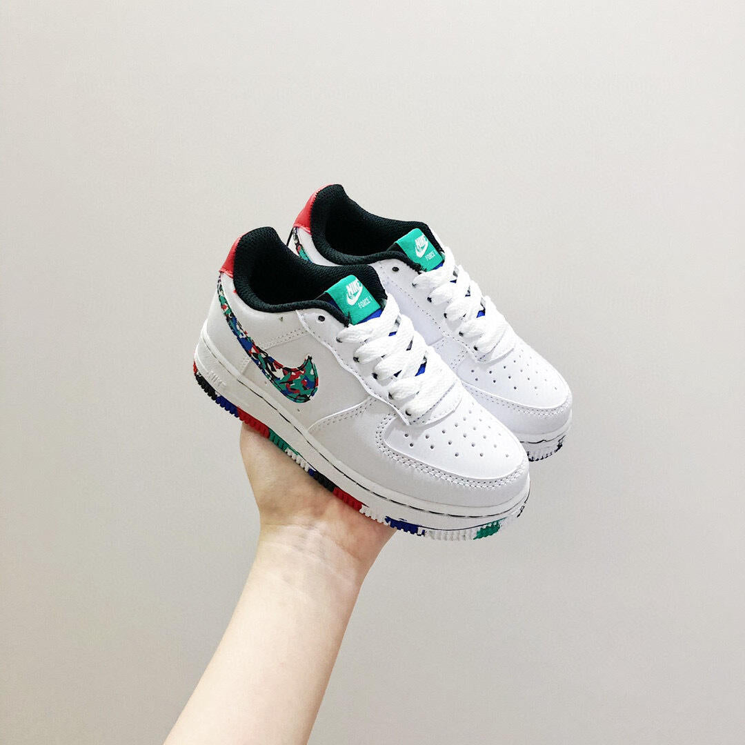 Air Force low-top lace-up sneakers" white"