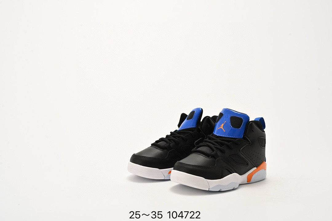 Jordan Fltclb91 series basketball shoes" black, orange, blue"
