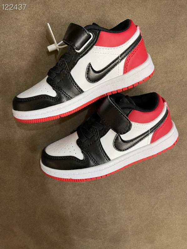AIR JORDAN 1 low-top Velcro" white, black, red"