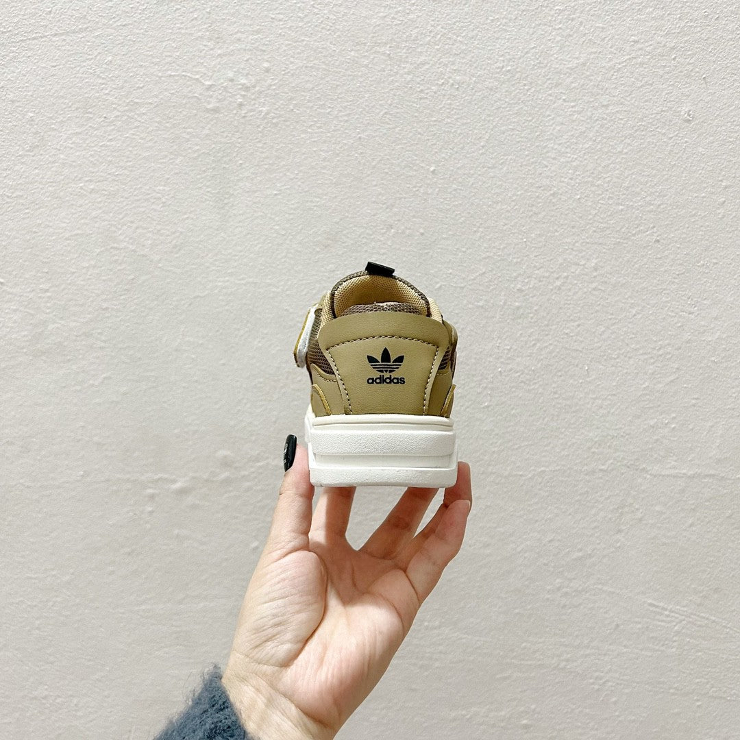 AD Velcro children's casual sneakers" olive brown"