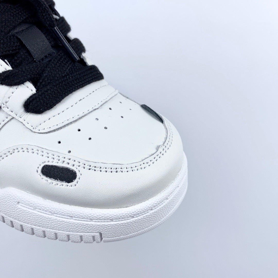 Adidas mid-section sneakers" white, black"