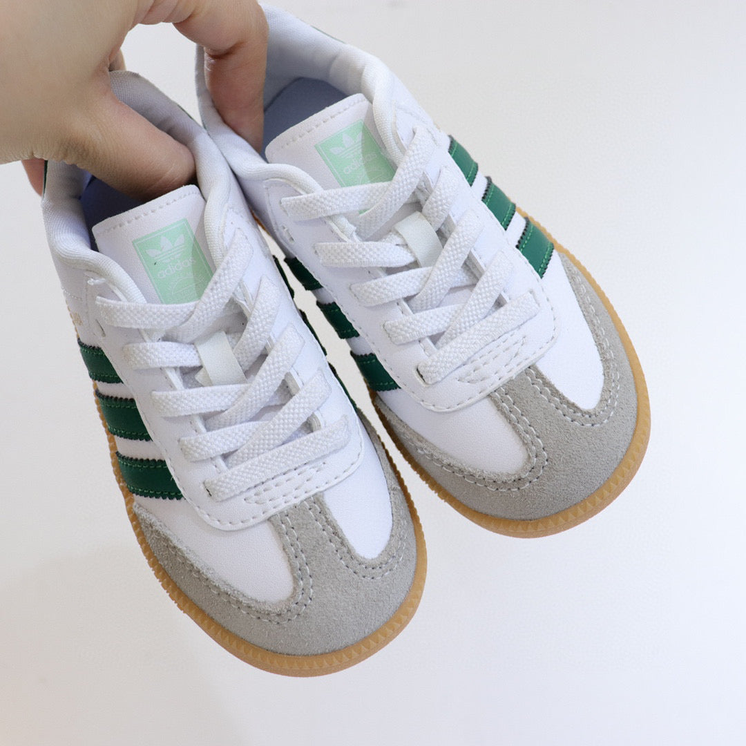 Adidas children's training shoes" white, green"