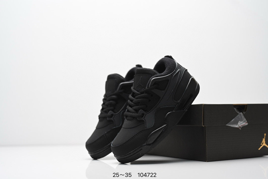 Jordan 4 low-top air cushion basketball shoes" black"