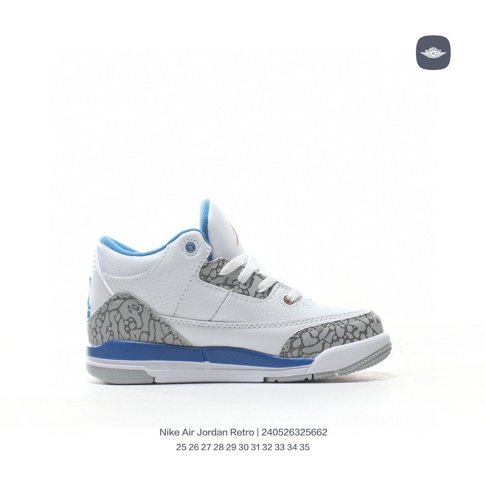 Joe 3" white, blue"