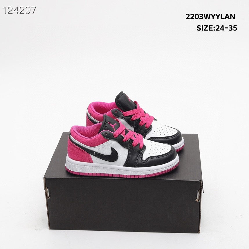 Joe 1 low-top lace-up sneakers" white, black, pink"