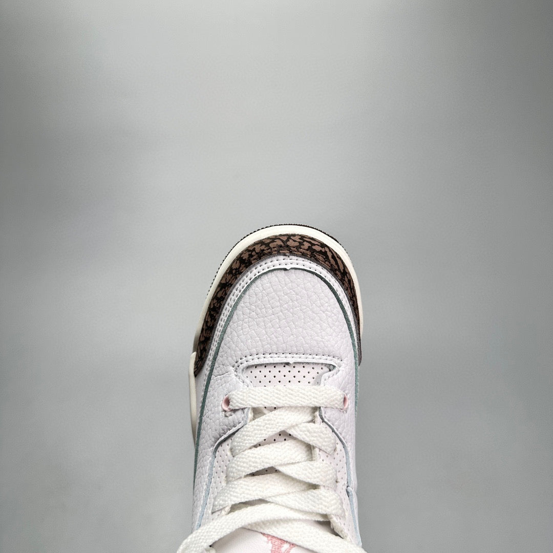 Jordan 3 children's shoes" white, dark brown"