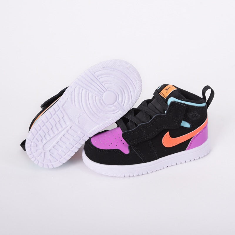 Jordan high top elastic band" black, purple, blue"