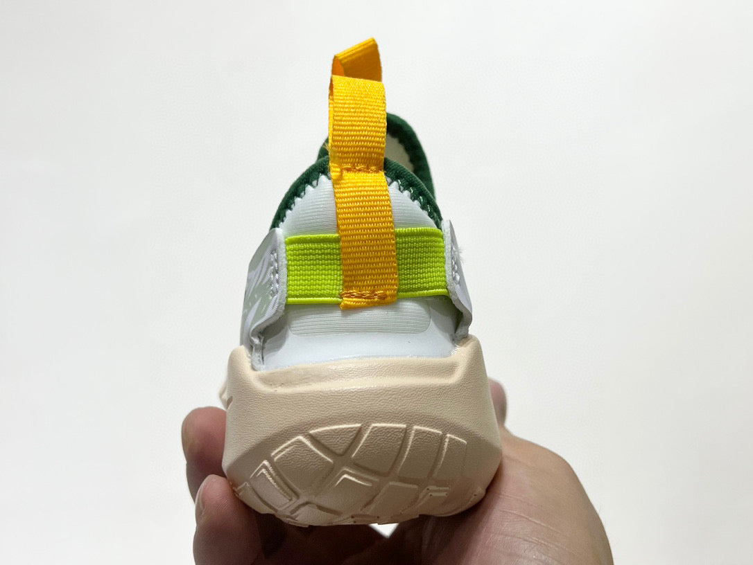 Nike's new barefoot slip" white, green"