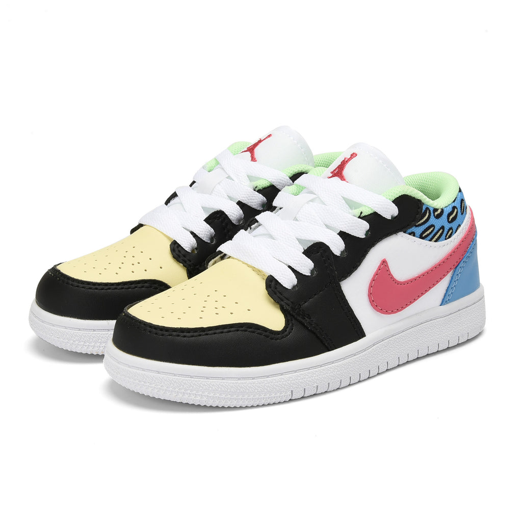 Qiaoyi low-top shoelaces" white, black, yellow, blue"