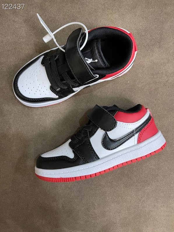 AIR JORDAN 1 low-top Velcro" white, black, red"