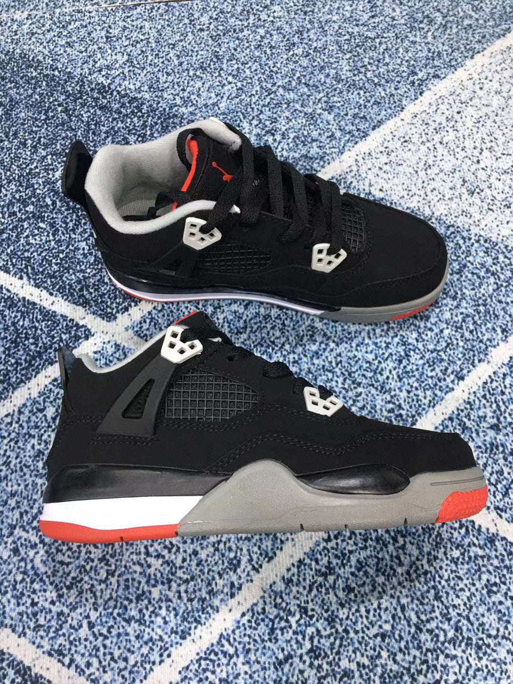 Jordan 4 children's sports shoes" black"