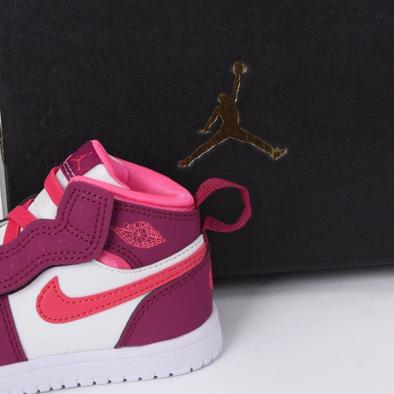 Jordan high top elastic band" white, deep purple"