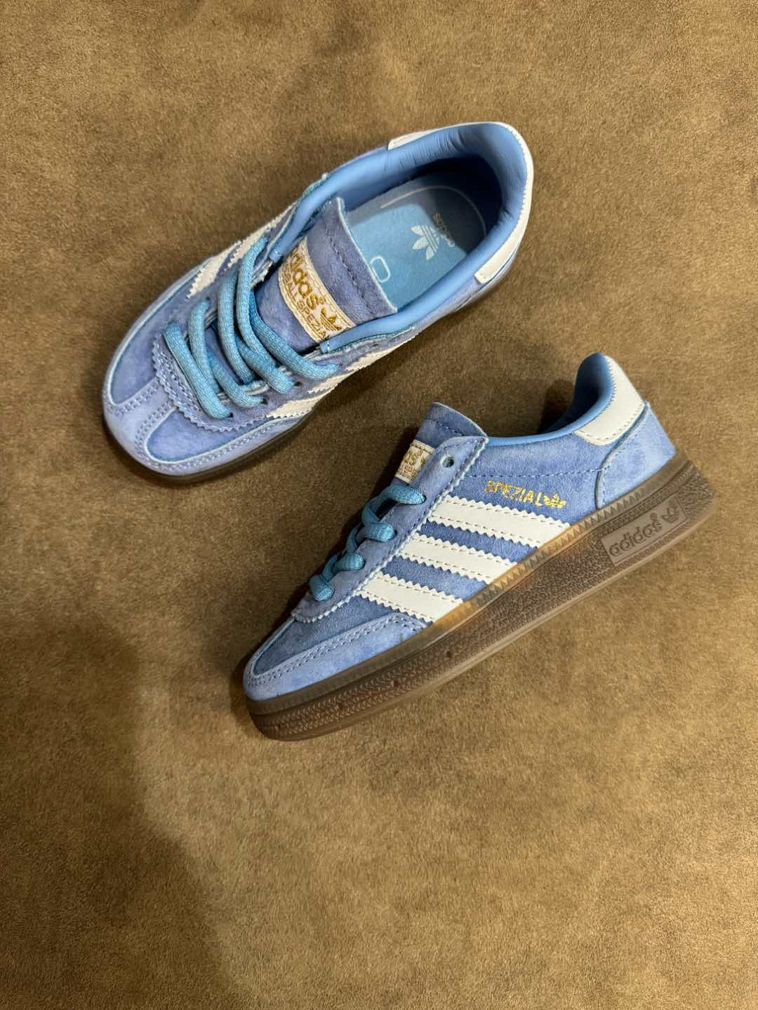 Adidas training 3 generation pig leather children's shoes" blue"