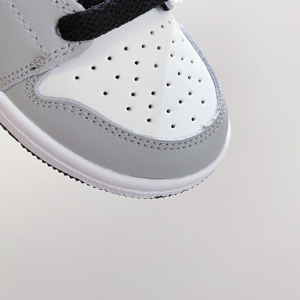 Joe 1 low-top elastic buckle parent-child shoes" white, gray"