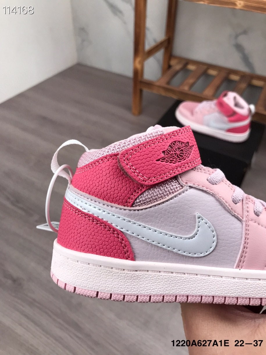 Joe's high-top Velcro children's shoes" pink"
