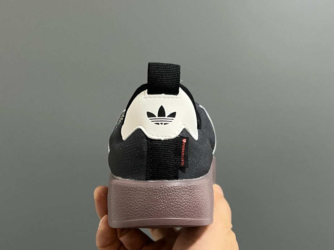 Adidas Bread Children's Slip-On Cotton Shoes" black"