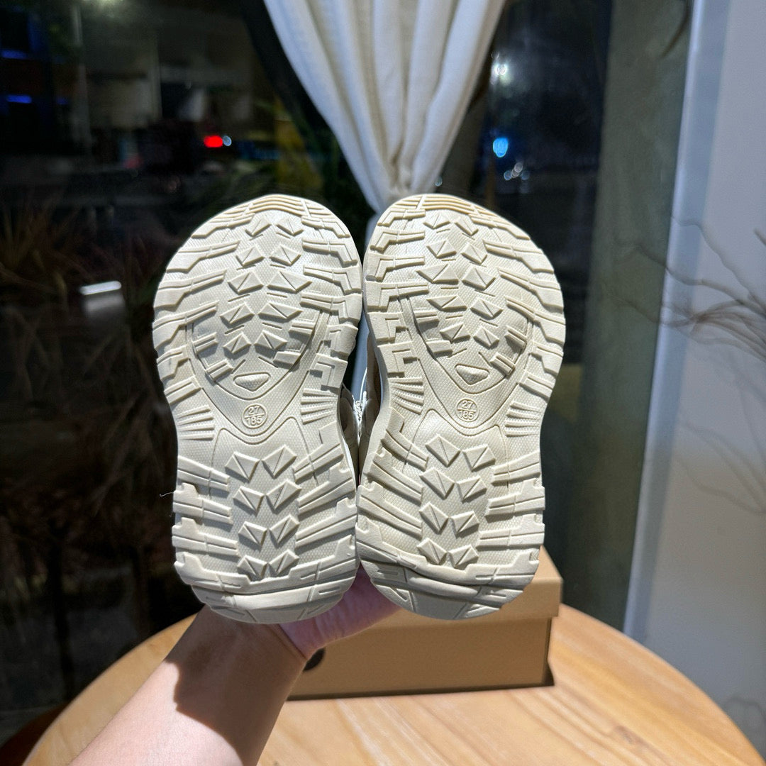 Nike closed toe rotating button sandals" light cream"