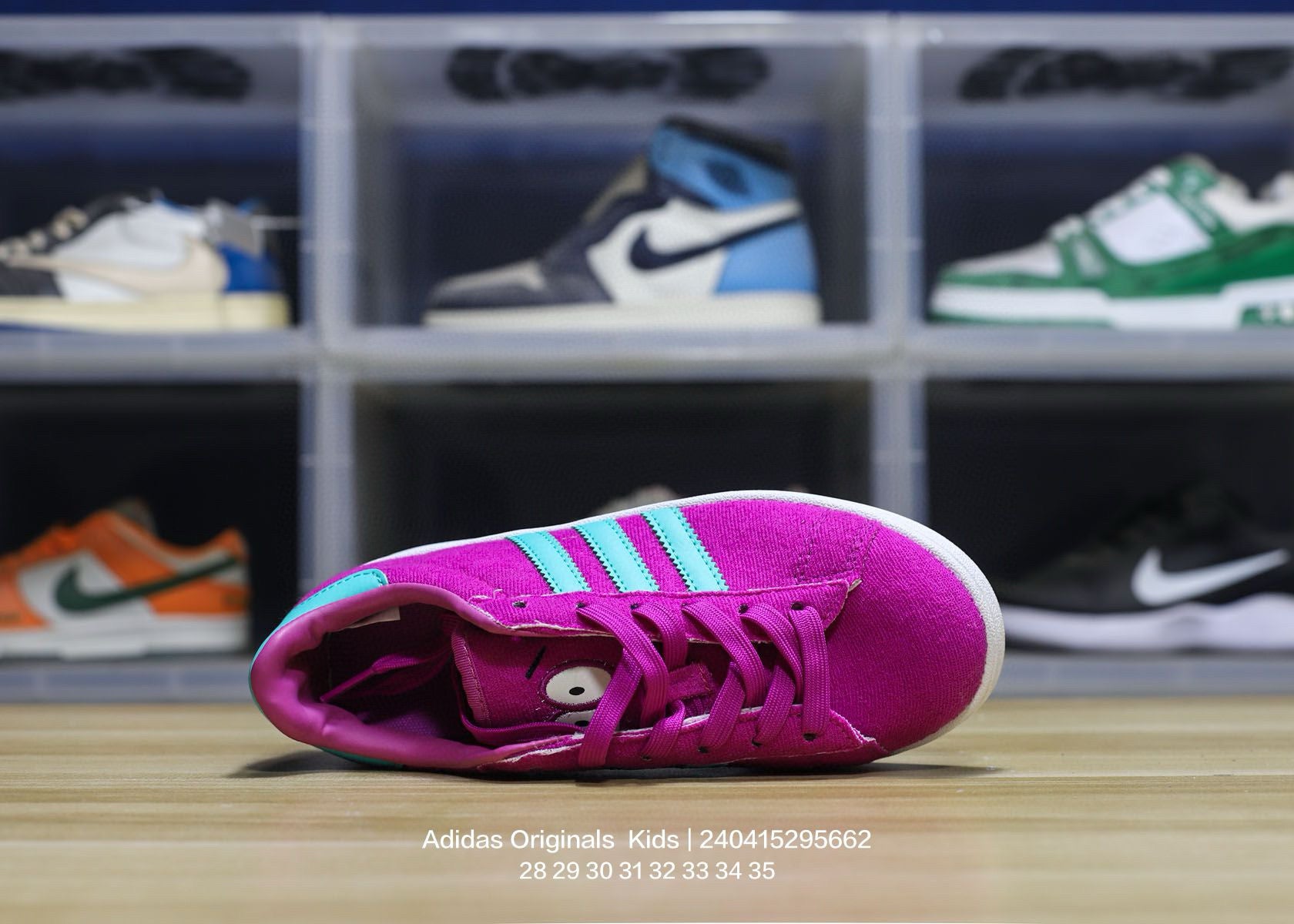 Adidas clover pig leather sneakers "dark pink"