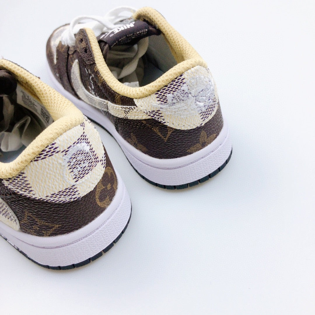Jordan low-top reverse hook black warrior" brown , cream"