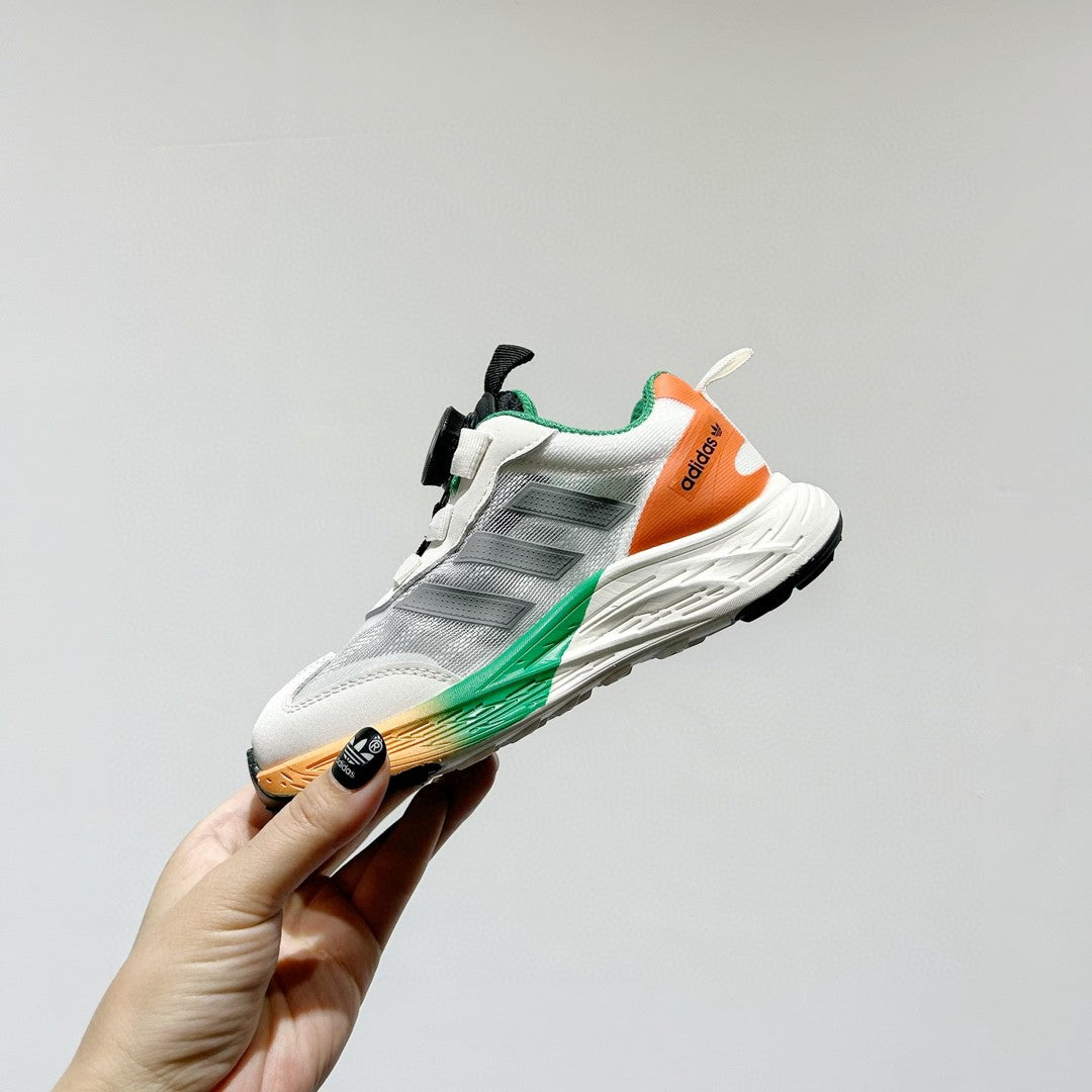 Adidas twist button mesh children's" white, gray"