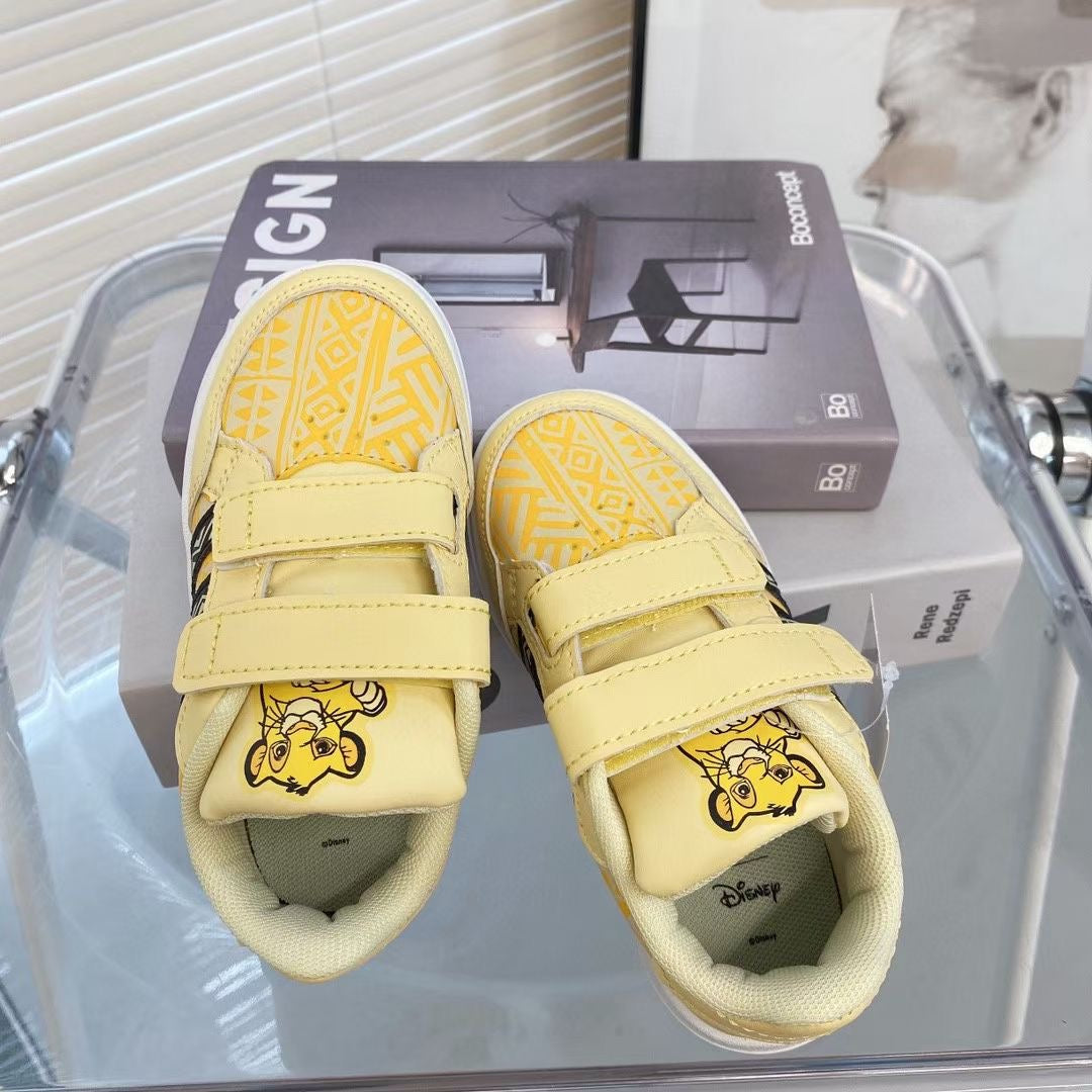 Adidas co-branded Velcro children's shoes" cream, darker yellow"