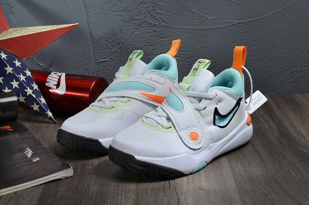 Nike's new UFO slip-on shoes for children" white, Blue"