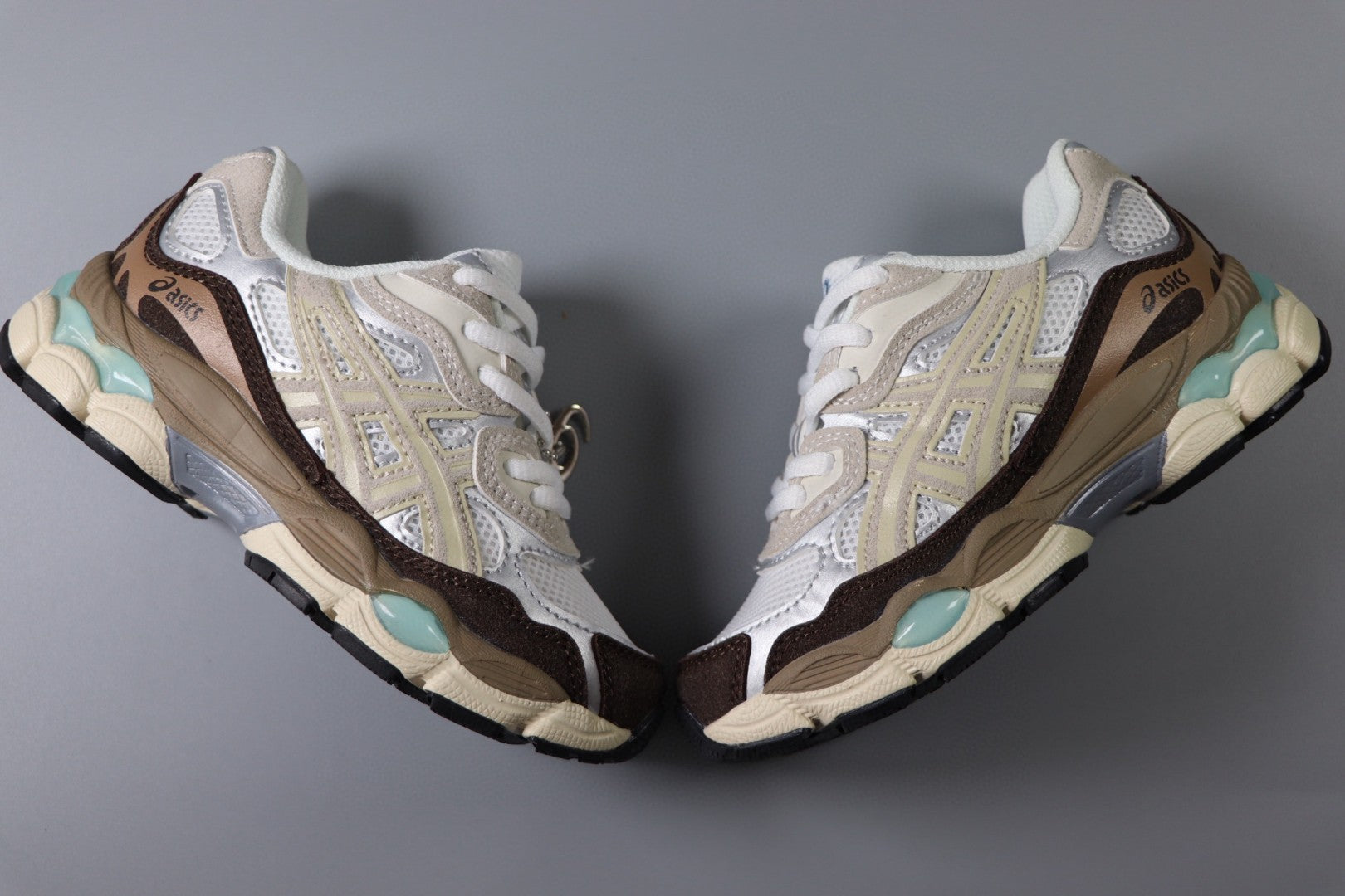 Asics Gel-NYC Professional"  beige, brown, and white"