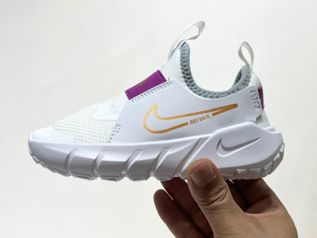 Nike's new barefoot slip" white, purple"