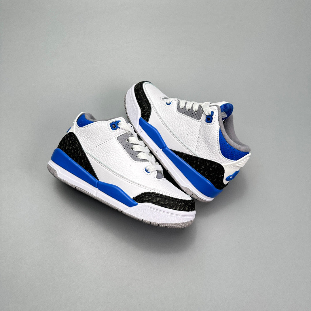 Jordan 3 children's shoes" white, blue"