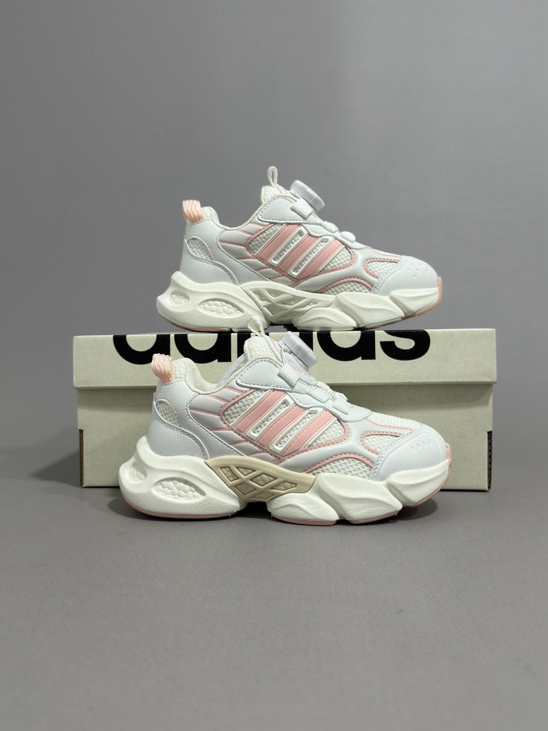Adidas runner dad shoes" white, pink"