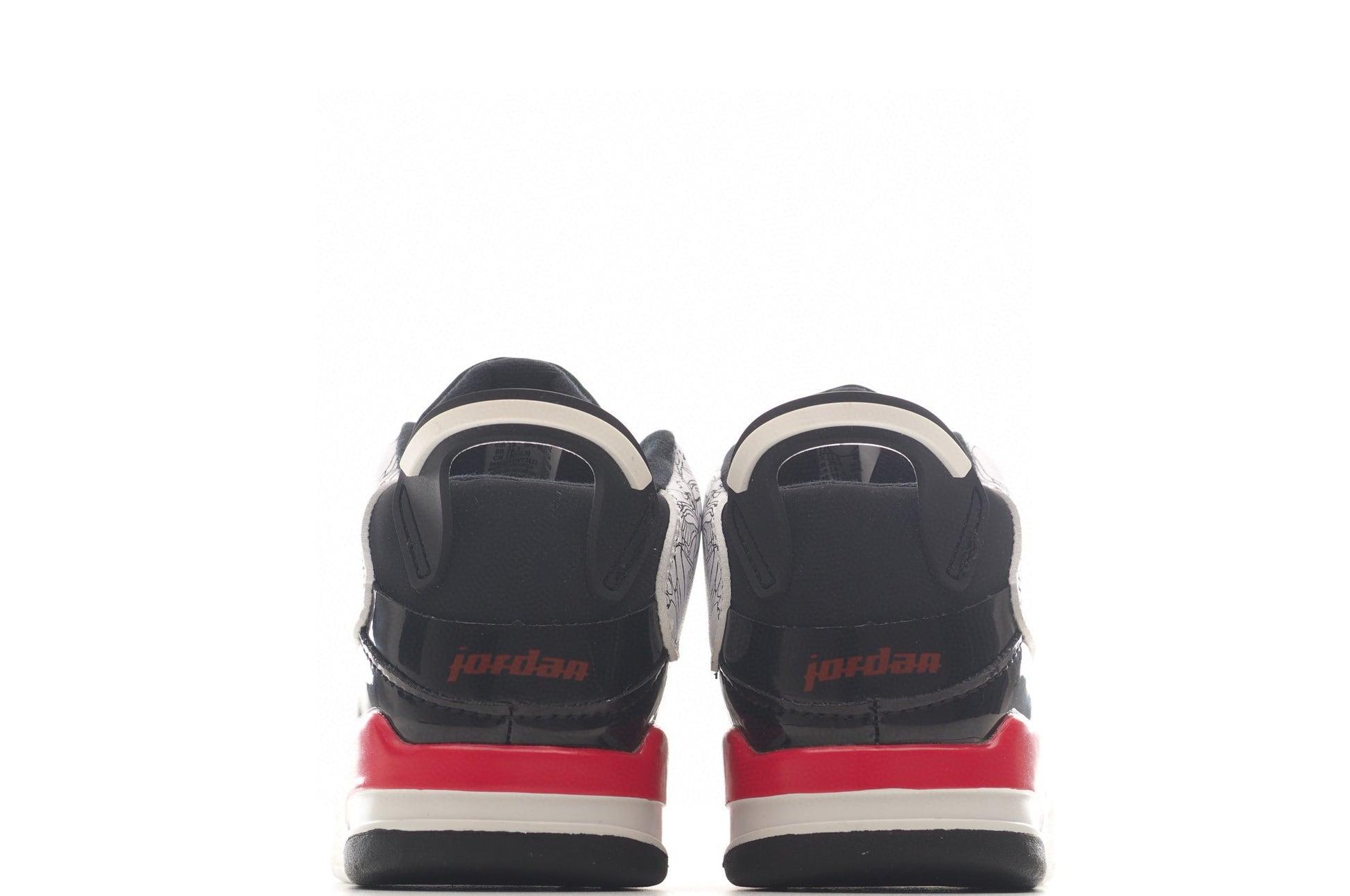 Jordan Zero Lace-Up Basketball Shoes for Kids" black, white, red"