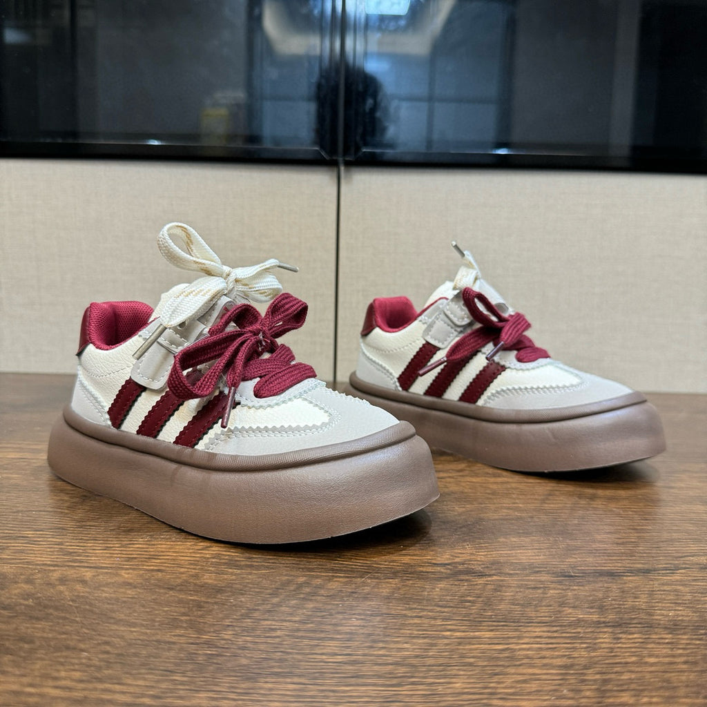 Adidas training invisible Velcro sneakers" Cream,  burgundy"