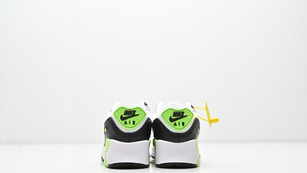 Cushion Children's Shoes " White, & lime green"