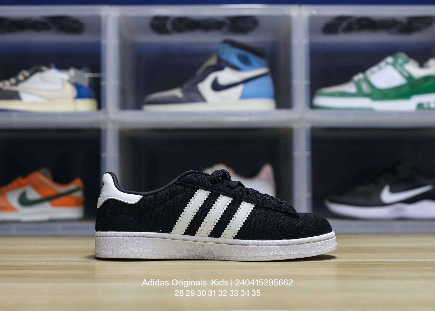 Adidas clover pig leather sneakers " black"