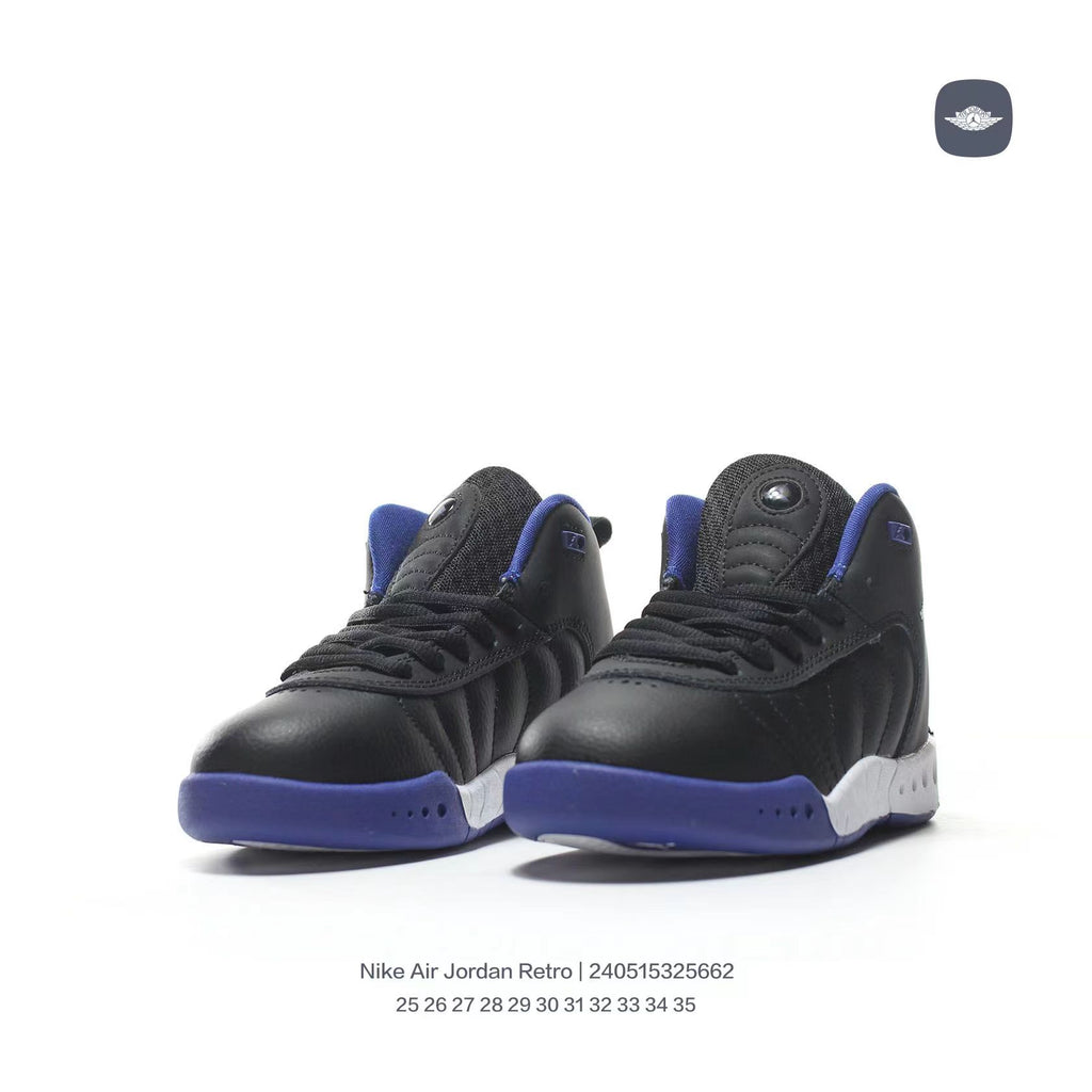 Jordan Retro-combat basketball shoes " black, blue"