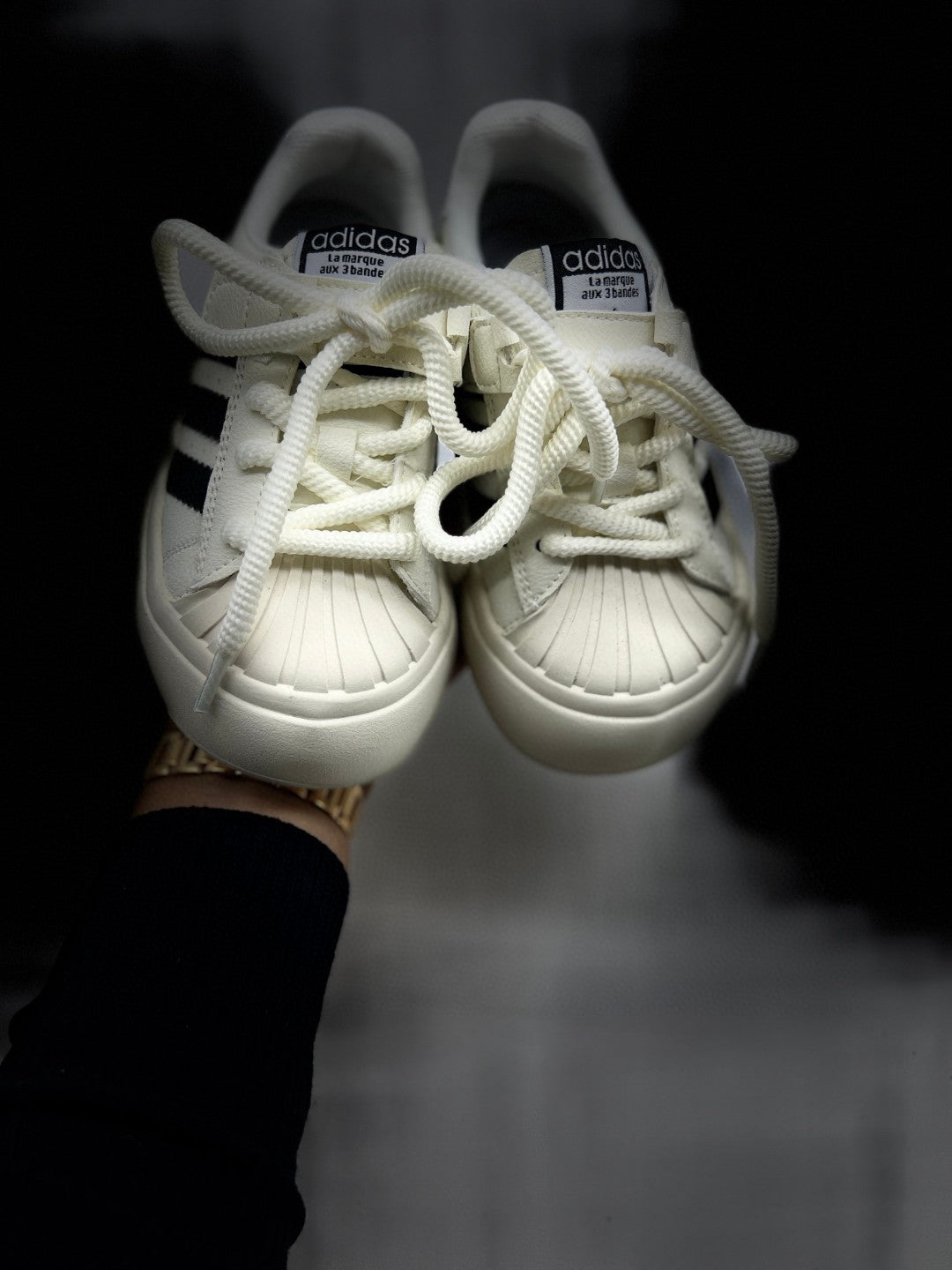 Adidas cute shell toe spring soft bottom sneakers " white"
