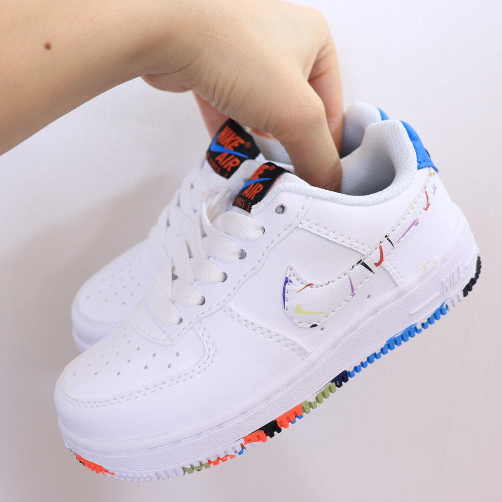 Air Force low-top lace-up sneakers" white"