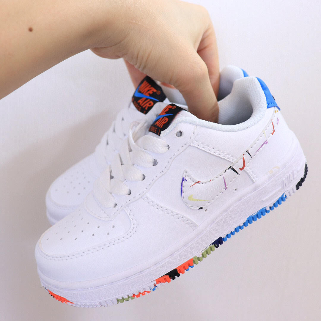 Air Force low-top lace-up sneakers" white"